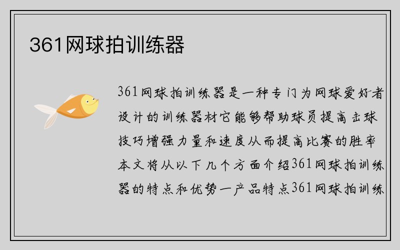 361网球拍训练器