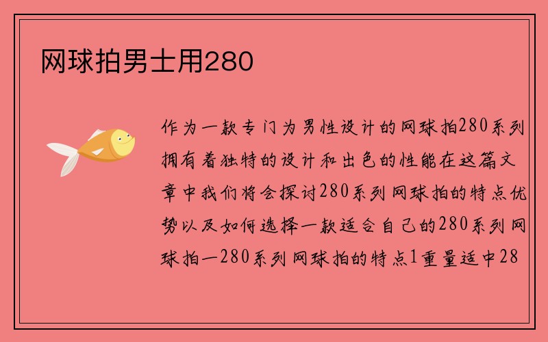 网球拍男士用280